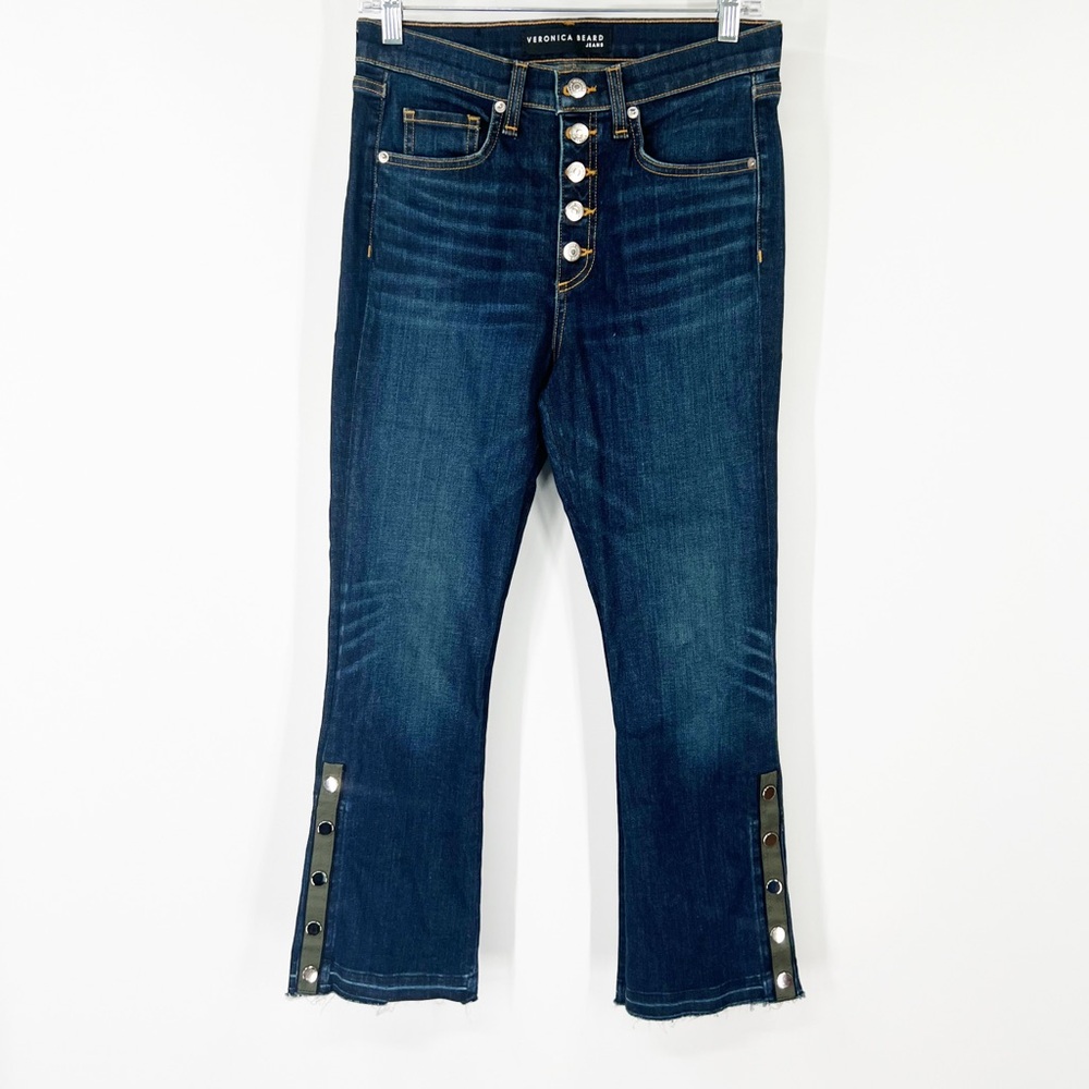 Veronica Beard Carolyn 10” Baby Boot Cut Jeans Button Fly